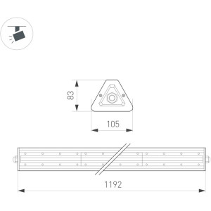 Промышленный потолочный светильник LAGERN 052029