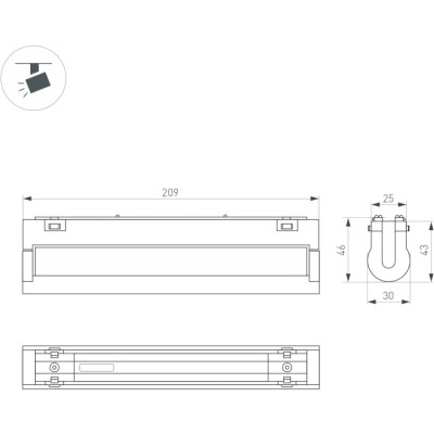 Трековый светильник  044429