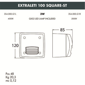Подсветка для лестниц и ступеней Leti 3S4.000.000.LYG1L