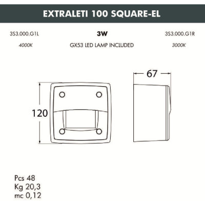 Подсветка для лестниц и ступеней Leti 3S3.000.000.AYG1L