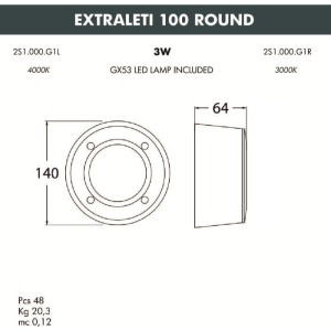 Подсветка для лестниц и ступеней Leti 2S1.000.000.WYG1L