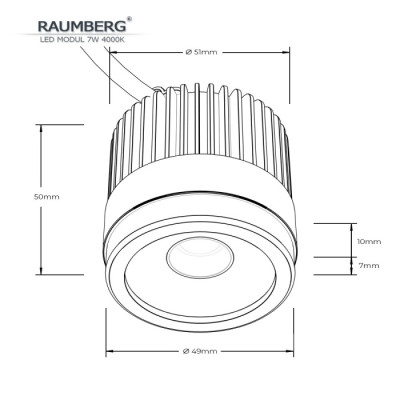 Светодиодный модуль  Raumberg7W4000K